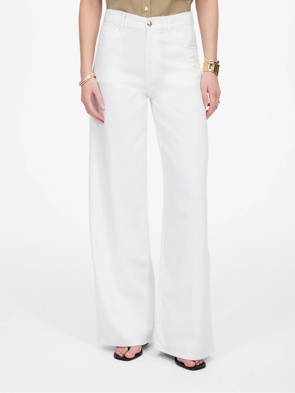 NWT Madewell Superior wide-Leg Jeans Airy Denim in Tile White
